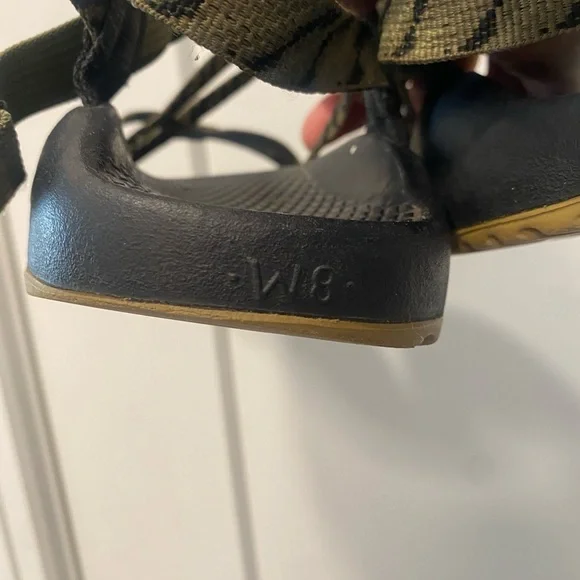 Women’s Chaco zx/1 strappy sandals in green avocado and black geometric size 8 - Picture 8 of 13